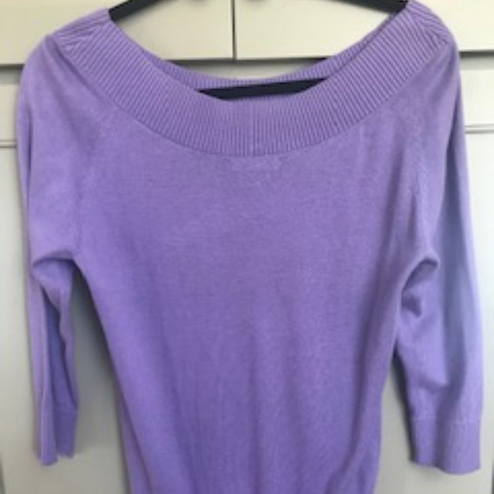 NWOT New York & Company Lavender Boatneck Sweater